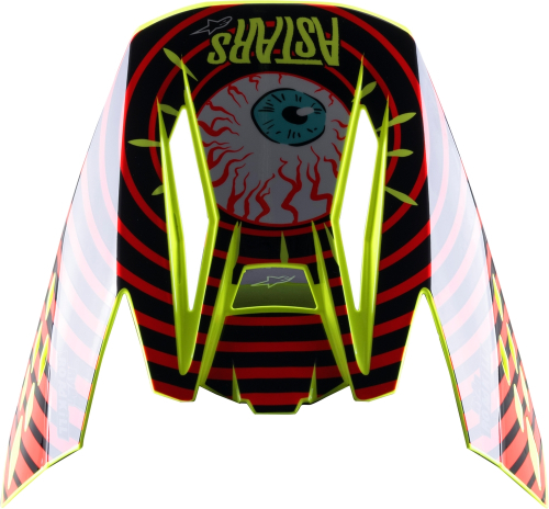 Alpinestars - Alpinestars Visor for S-M5 Solar Flare Helmets - Black/Red/Fluo Yellow - 8985722-1355-OS