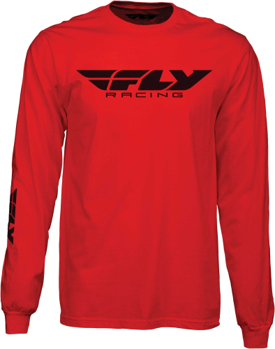 Fly Racing - Fly Racing Fly Corporate Long Sleeve Shirt - 352-4148S - Red - Small
