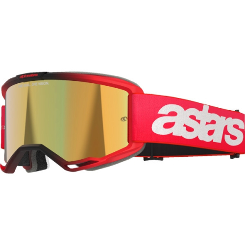 Alpinestars - Alpinestars Vision 5 Blaze Goggles - 5102125-3115 - Red/Gold Mirror Lens - OSFM