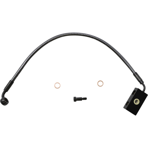 Magnum - Magnum Karbonfibr Designer Series ABS Front Lower Brake Line Kit - 10mm. 35deg. Banjo - 23in. - AS77027