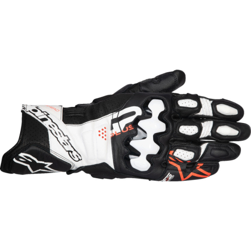 Alpinestars - Alpinestars GP Plus R V3 Leather Gloves - 3550825-1231-L - Black/White/Fluo Red - Large