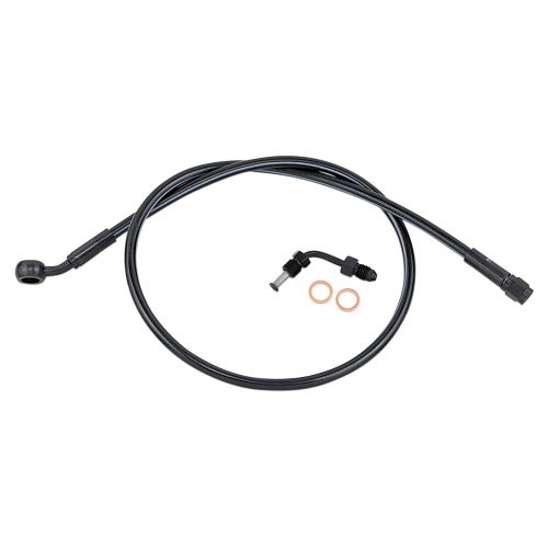 Magnum - Magnum Black Coated XR Stainless Upper Front Brakeline Kit with Black Fittings - 31in. Total Length - SBB1501-31