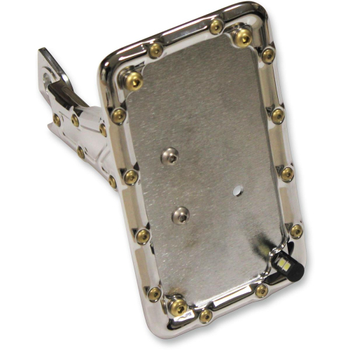 Carl Brouhard Designs - Carl Brouhard Designs Bomber Series Side Mount License Plate - Chrome - LP-BSIS-C