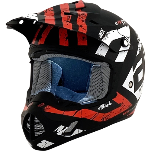 AFX - AFX FX-17 Attack Helmet - 0110-7639 - Matte Black/Red - 3XL