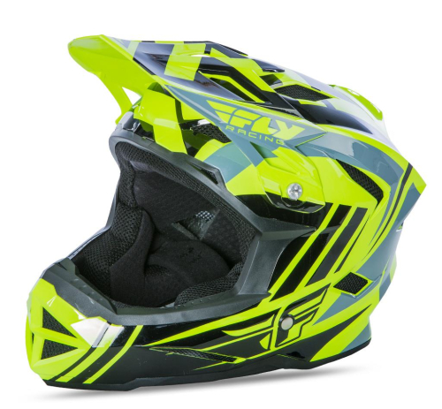 Fly Racing - Fly Racing Default Graphics Helmet - 73-9164M - Hi-Vis/Black - Medium