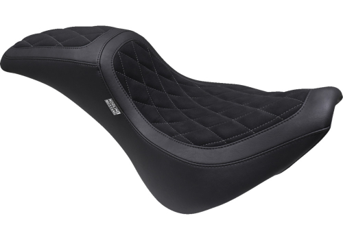 Mustang - Mustang Kodlin Signature Series Fastback Seat - Vinyl/Alcantara - Diamond Stitch with Gun Metal Thread - 76321GM
