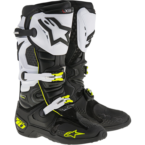 Alpinestars - Alpinestars Tech 10 Boots - 2010014128 - Black/White/Yellow - 8