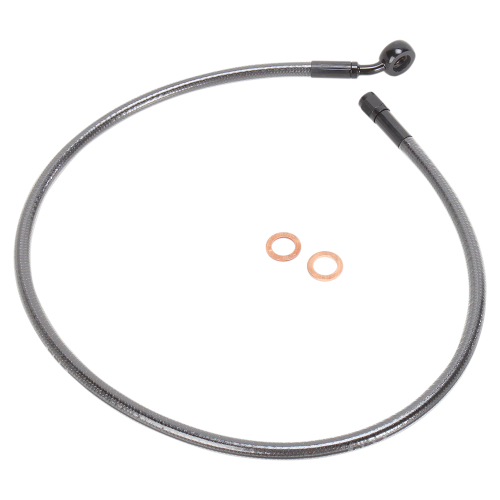 Magnum - Magnum Black Pearl Designer Series ABS Front Upper Brake Line - 7/16in., 35deg. Banjo - 28in. - AS47928