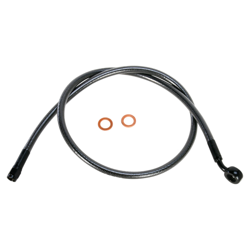 Magnum - Magnum Black Pearl Designer Series ABS Front Upper Brake Line - 7/16in., 35deg. Banjo - 34in. - AS47934