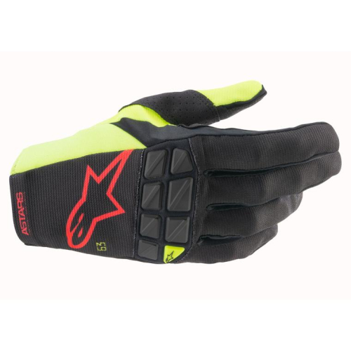 Alpinestars - Alpinestars Racefend Gloves - 3563521-1538- S - Black/Yellow Fluo/Red Fluo - Small