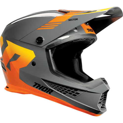 Thor - Thor Sector 2 Carve Helmet - 0110-8121 - Charcoal/Orange - X-Small