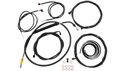 LA Choppers - LA Choppers Complete Plug and Play Cable Kit - Midnight Braided - LA-8056KT3-16M