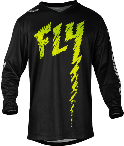 Fly Racing - Fly Racing F-16 Youth Jersey - 377-224YM - Black/Neon Green/Light Gray - Medium
