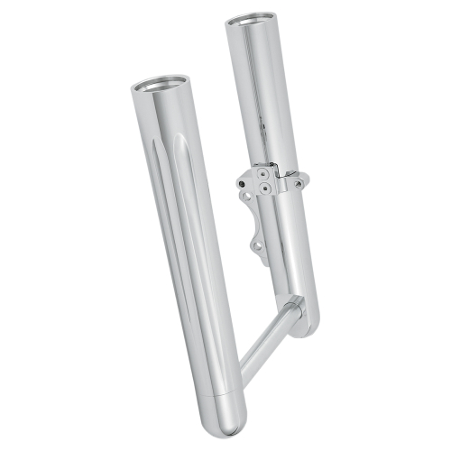 Arlen Ness - Arlen Ness Hot Legs Dual Disc Fork Leg Set - Deep Cut - Chrome - 06-512