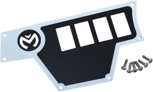 Moose Utility - Moose Utility Large 4 Switch Dash Plate - Left - White - 100-4361-PU