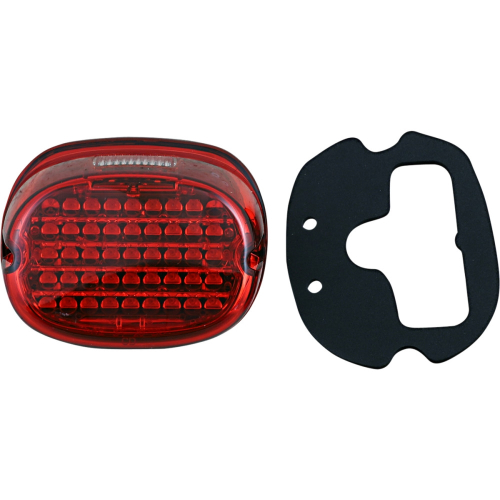 Custom Dynamics - Custom Dynamics Low-Profile LED Taillight with Top License Plate Ilumination Window - Red Lens - CD-TL-TW-R