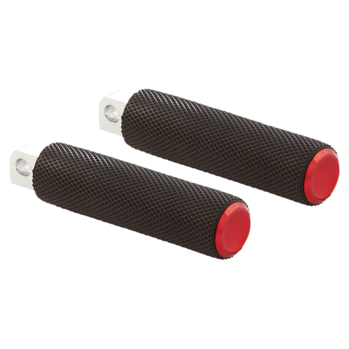 Arlen Ness - Arlen Ness Fusion Passenger Footpegs - Knurled - Red - 07-955