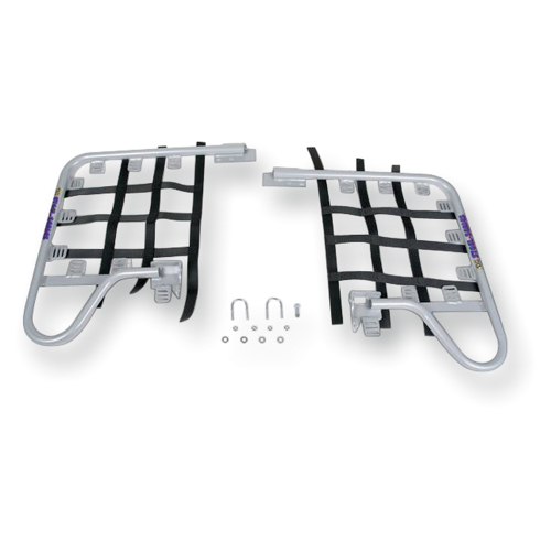 DG Performance - DG Performance Steel Nerf Bars - Silver Bar - Black Web - 54-6405