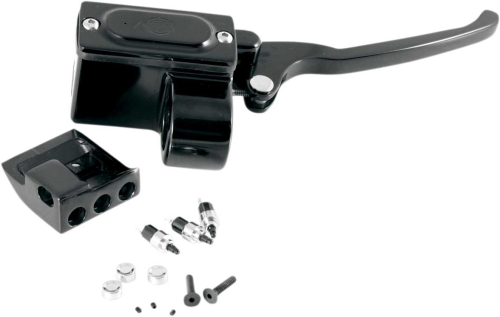 GMA Engineering - GMA Engineering Brake Master Cylinder Assembly w/ Switch Kit for 1in. Handlebar - 5/8in. Bore - Black - GMA-HB-5-B