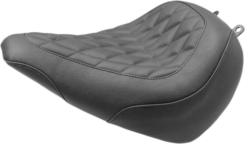 Mustang - Mustang Wide Tripper Solo Seat - Diamond Stitch - Black - 83062