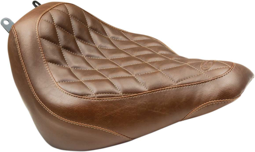 Mustang - Mustang Wide Tripper Solo Seat - Diamond Stitch - Brown - 83005