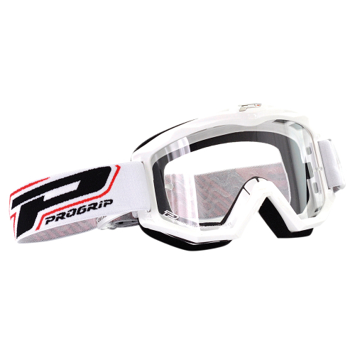 Pro Grip - Pro Grip 3201 Atzaki Goggles - PZ3201BI - White/Clear Lens - OSFA