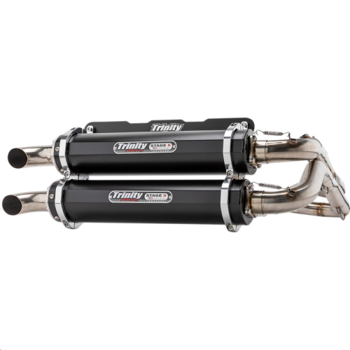 Trinity Racing - Trinity Racing Stage 5 Dual Exhaust System - Black Muffler - TR-4166D-BL