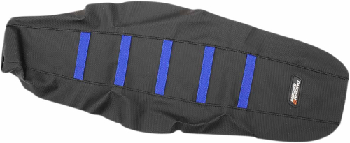 Moose Racing - Moose Racing Ribbed Seat Cover - Black/Blue Ribbed - 0821-2868