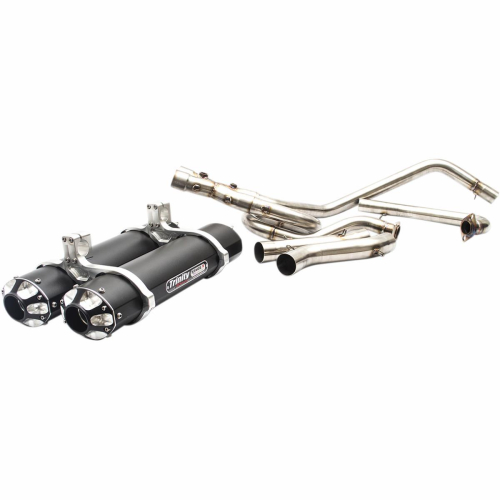 Trinity Racing - Trinity Racing Stage 4 Dual Exhaust System - Black Muffler - TR-4112D-BK