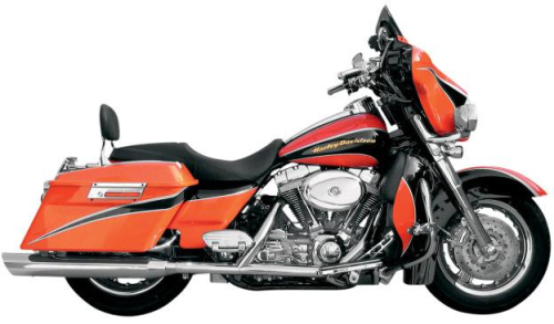 Bassani Manufacturing - Bassani Manufacturing 4in. Slip-On Mufflers with 2in. Standard Baffles - Slant Down - Chrome - FLH-523