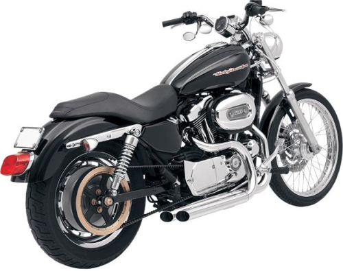 Bassani Manufacturing - Bassani Manufacturing Pro Street Exhaust System - Slash Cut - Chrome - XL4-325FCL