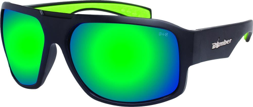 Bomber - Bomber Mega Bomb Safety Floating Sunglasses - M103-GM-GF - Matte Black / Green Mirror Lens - OSFM