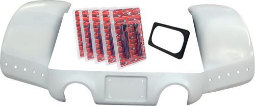 Paul Yaffe Originals - Paul Yaffe Originals Pro Street Trike Rear Fender Kit with Black License Frame, Dual Exhaust Outlets - FPSFK-N-DO-5TB-B