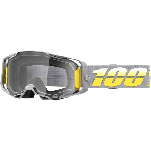 100% - 100% Armega Complex Goggles - 50721-101-10 - Gray/White/Yellow / Clear Lens - OSFM