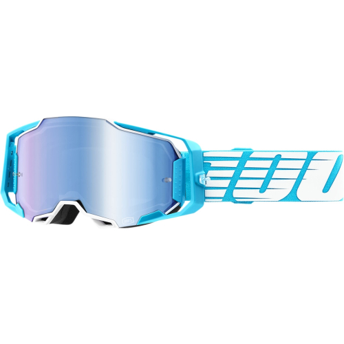 100% - 100% Armega OD Sky Goggles - 50721-250-01 - Light Blue/White / Blue Mirror Lens - OSFM