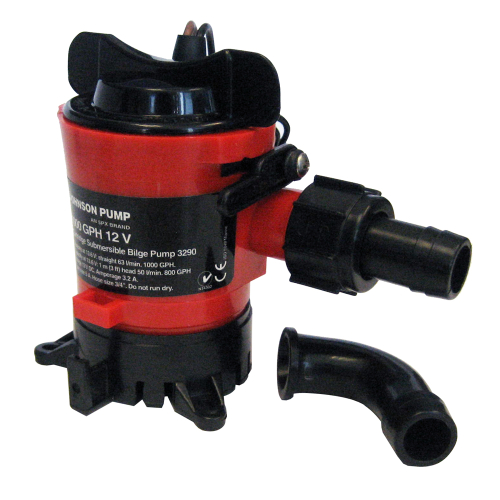 Johnson Pump - Johnson Pump 1000 GPH Bilge Pump 3/4" 12V Dura Ports