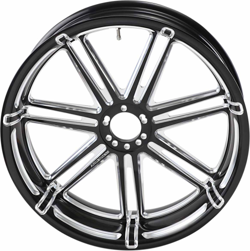 Arlen Ness - Arlen Ness Forged Billet 7 Valve Rear Rim - 18in. x 5.50in. - Black - 10301-203