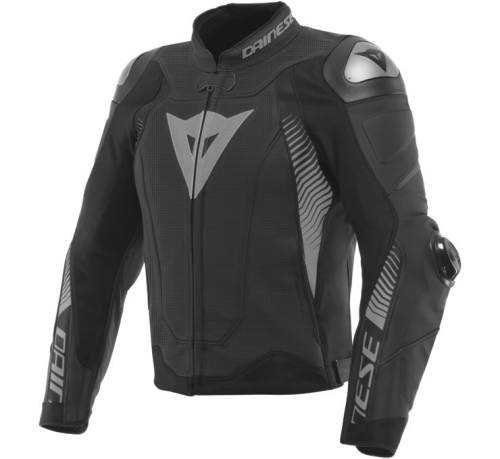 Dainese - Dainese Super Speed 4 Leather Jacket - 201533871-50G-52 - Black/Gray - 42