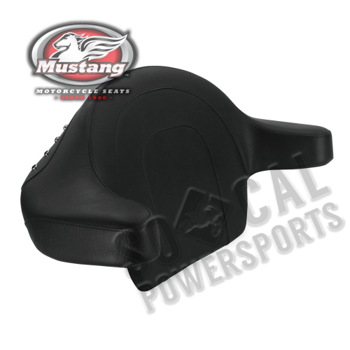 Mustang - Mustang Summit FL Touring Passenger Backrest - Black Pearl Center Studs - 76858