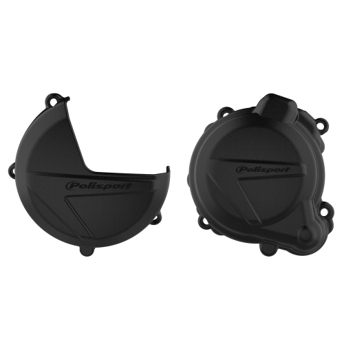 Polisport - Polisport Clutch/Ignition Cover Kit - Black - 90998