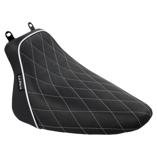 Le Pera - Le Pera Bare Bones Solo Seat - Diamond Stitch - White - LXE-007DMWTP