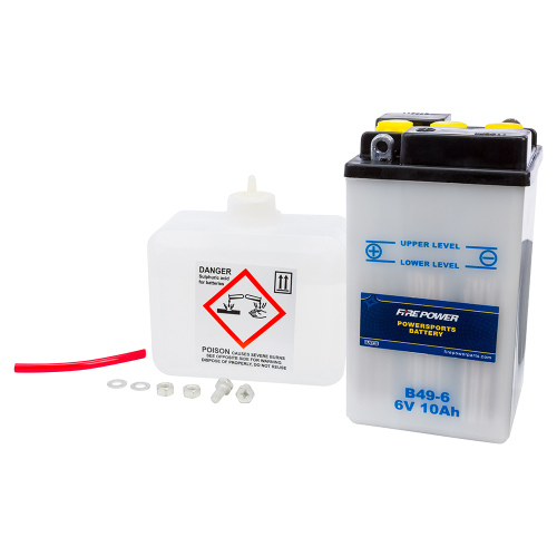 Fire Power - Fire Power Conventional 6V Standard Battery with Acid Pack - B49-6