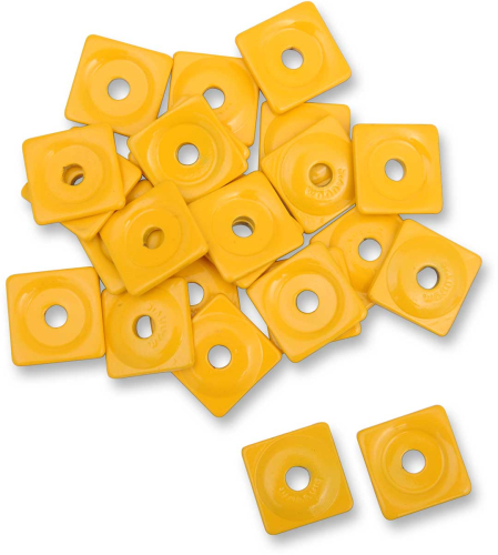 Woodys - Woodys Square Digger Aluminum Support Plates - 5/16in. - Yellow (48pk.) - ASW2-3800-48
