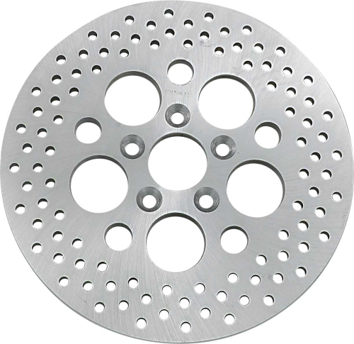 Drag Specialties - Drag Specialties Polished Stainless Steel Drilled Brake Rotor - 06-0177A
