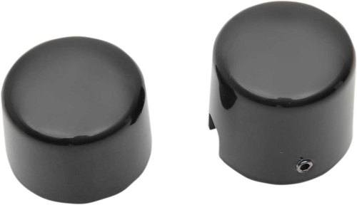 Drag Specialties - Drag Specialties Rear Axle Caps - Gloss Black - 0214-1237