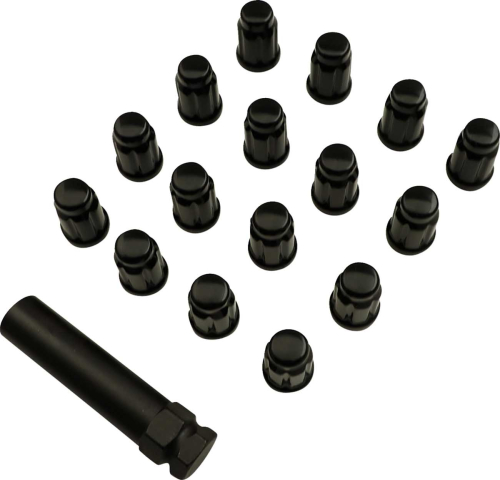 Moose Utility - Moose Utility Lug Nut - Splined - 10mm - Black - 16pk. - SPMO3808BL4