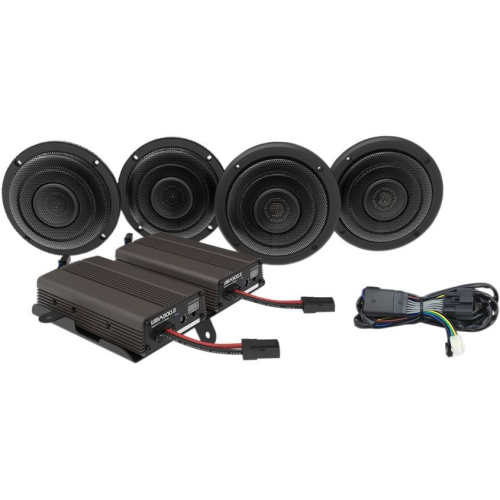 Wild Boar Audio - Wild Boar Audio Front/Rear Speaker Kit with 600-Watt Amp - WBA ULTRA KIT