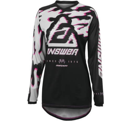 Answer - Answer Syncron Meltdown Womens Jersey - 447960 - Black/Magenta/Gray - Large