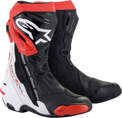 Alpinestars - Alpinestars Supertech R Boots - 2220021-123-44 - Black/White/Red - 9.5