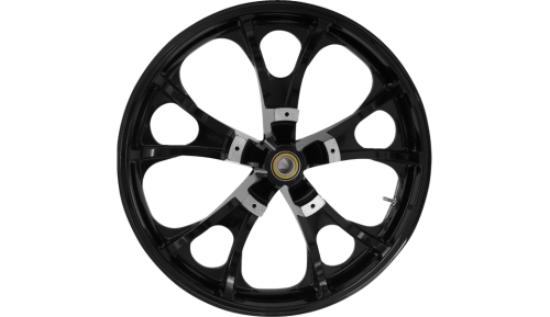 Coastal Moto - Coastal Moto Precision Cast Largo 3D Front Wheel - 21in. x 3.5in. - Solid Black - 3D-LGO213SB